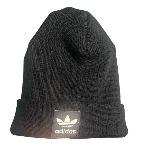 ADIDAS Trefoil Logo Black Adult Unisex Beanie/Winter Hat - Picture 4 of 4